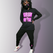 Load image into Gallery viewer, Black Sweatshirt with Pink Logo
