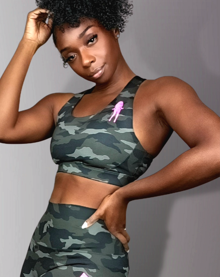 Camouflage sports online bra